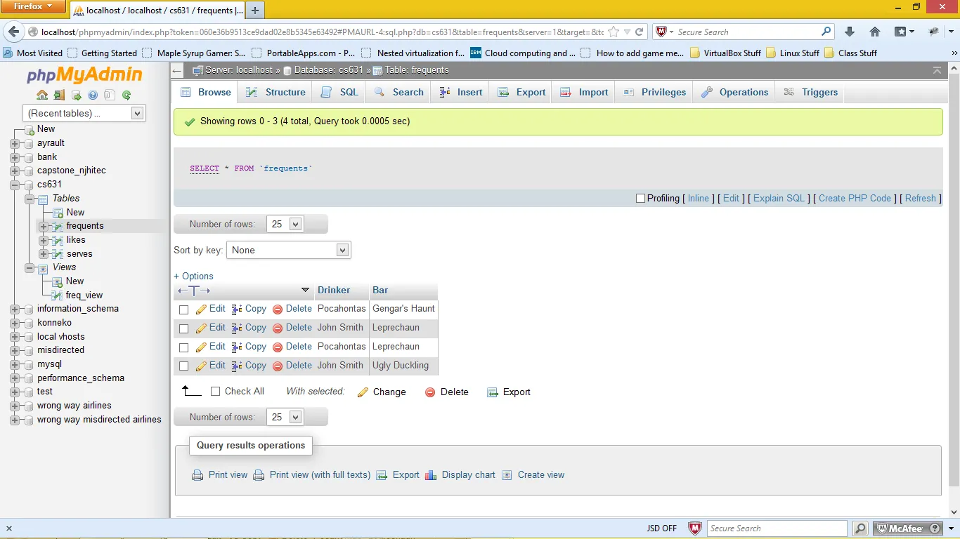 PHPMyAdmin, the tab always open on my browser